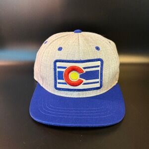 Colorado Limited Hat Baseball Cap Heather Gray Blue Colorado Flag Patch Snapback